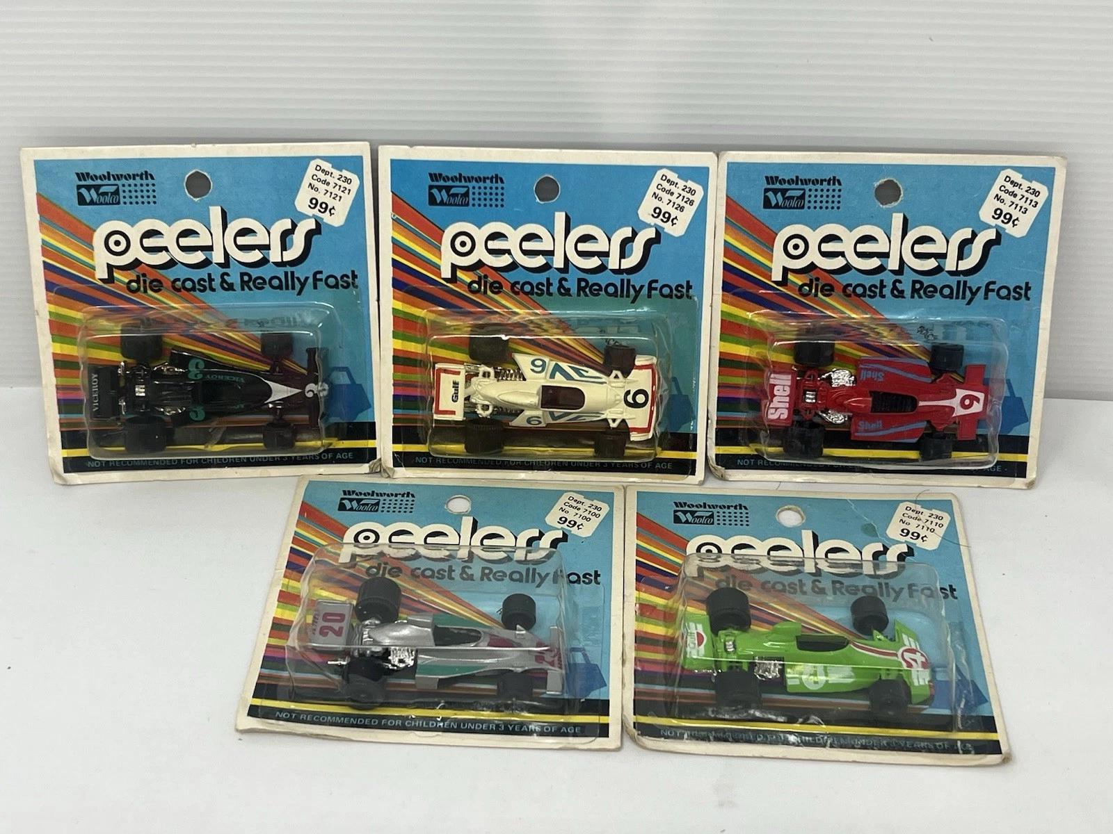 Lot of 5 Peelers Diecast & Really Fast Racers - "Read Description"