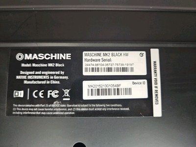 Native Instruments Maschine MK2 (Black) No Software No Wires