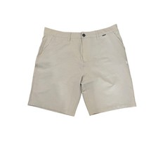Hurley Mens Hybrid Walk Shorts Light Khaki Tan Quick Dry Flat Front Size 36