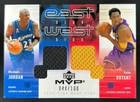 2002-03 Upper Deck MVP Michael Jordan Kobe Bryant East West Jersey Shirt #/100