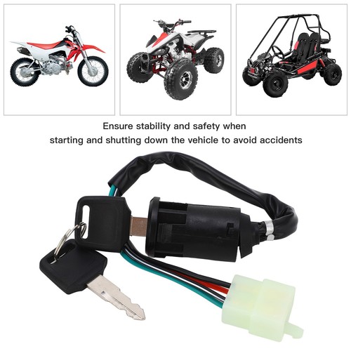 ˜4 Pin Wire Ignition Key Switch Sensitive Ignition System Switch With 2 Keys For - Picture 24 of 24