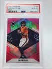 JUSTIN FIELDS 2021 PHOENIX ROOKIE FOOTBALL PINK BEARS RC /199 PSA 10 Q3844