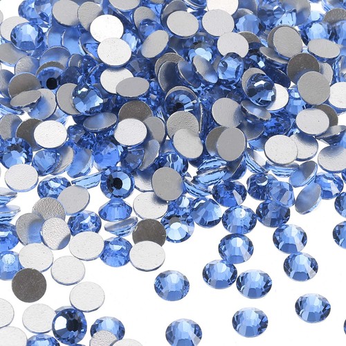 PATIKIL SS30 Lot de 400 strass ronds à dos plat en verre pour loisirs créatifs, vêtements, chaussures, décoration d'ongles Rouge foncé 6,3 à 6,5 mm