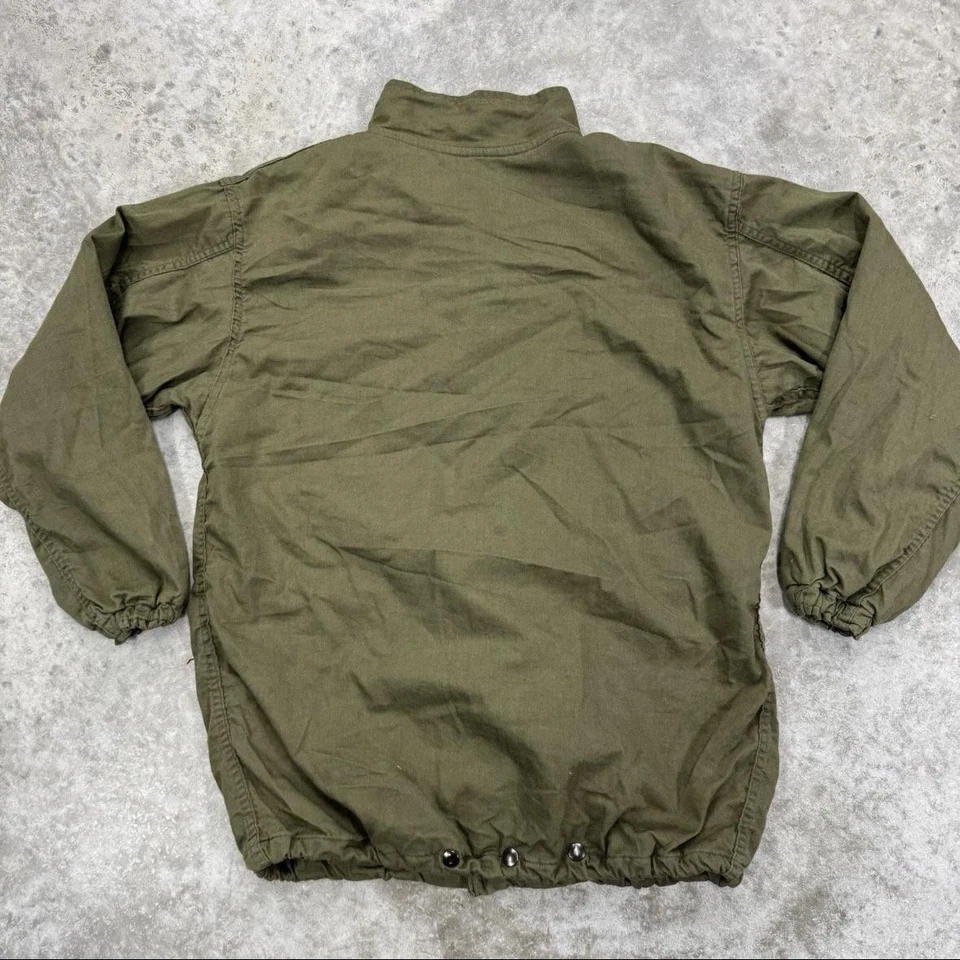 Vintage US Military Chemical Protective Jacket Mens Small Green Field 70s - Image 3 of 4