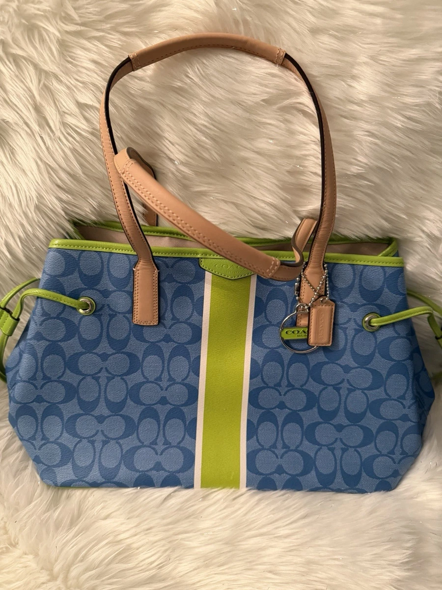 Coach Blue Striped Bags & Handbags for Women for sale - eBay