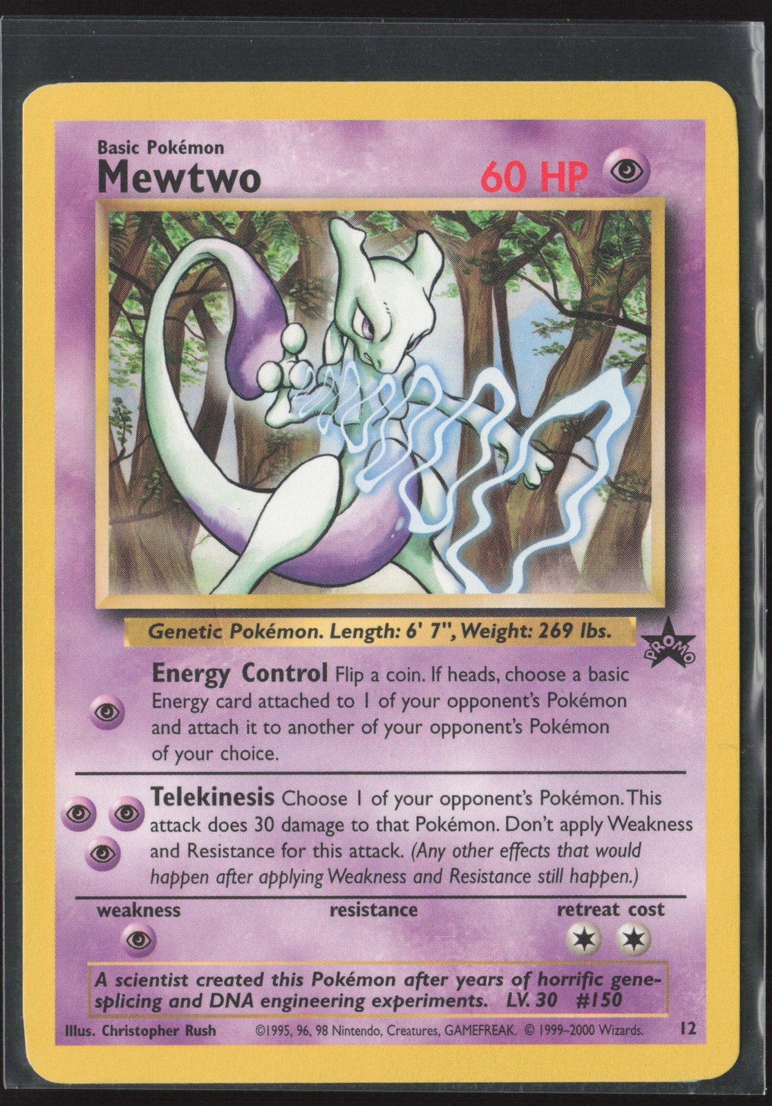 Mewtwo (12) Promo WoTC Promo 12/53 HP Pokemon Card