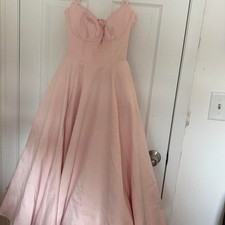 NWT House of CB Mademoiselle Pink Satin Dress with Tulle Skirt Size S Bigger Cup