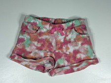 Isaac Mizrahi Sweat Shorts Girls M 7/8 Pink Orange Tie Dye Lounge Casual Play