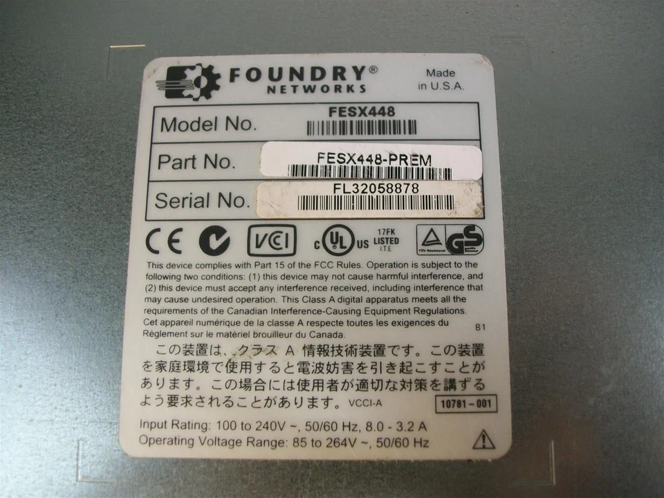Foundry FastIron Edge X448 Premium 10/100/1000 Gigabyte Managed Switch - Image 3 of 4