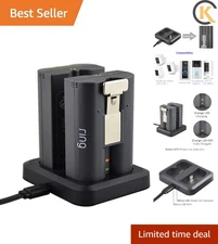 Quick Charge Dual Battery Charger for Ring Doorbell & Stick Up Cam - Safe Design