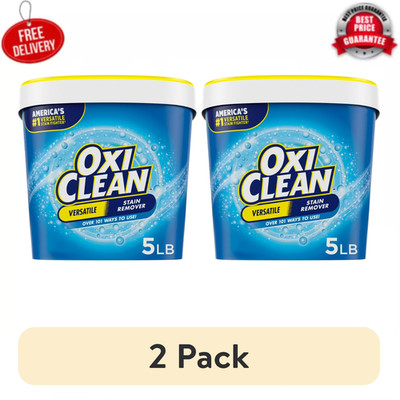 OxiClean Versatile Stain Remover 5 lb Powder Laundry & Home Cleaner, 2 Pack