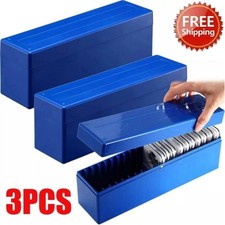 3 Plastic Coin Storage Box Case Coin Holder Tray fr PCGS NGC PCCB PMGab 20 Slab