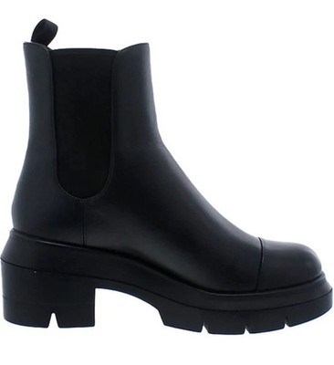 Stuart Weitzman Women's Norah Lug Sole Boots, Black, 9C US