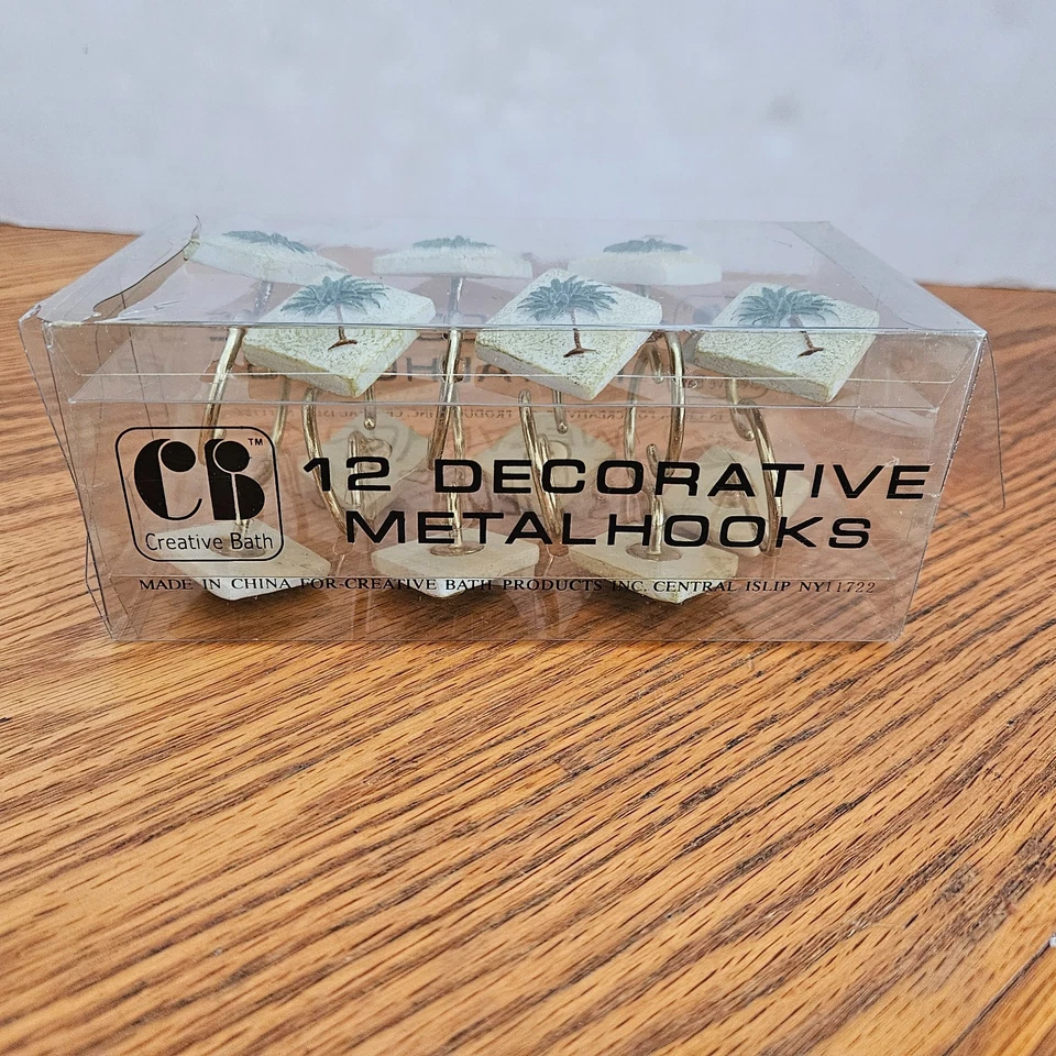 Крючки для занавесок для душа из смолы и металла от Creative Bath пальмы - Изображение 3 из 4