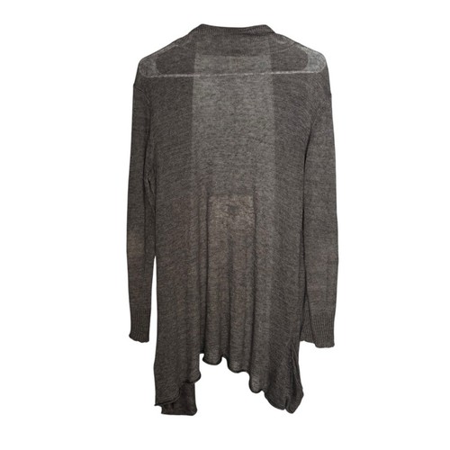 Women’s Eileen Fisher Size Large Gray 100% Linen Long Line Open Front Cardigan - Afbeelding 8 van 11