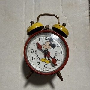 Vtg Bradley Mickey Mouse Alarm Clock.  Winds.  Non ticking 