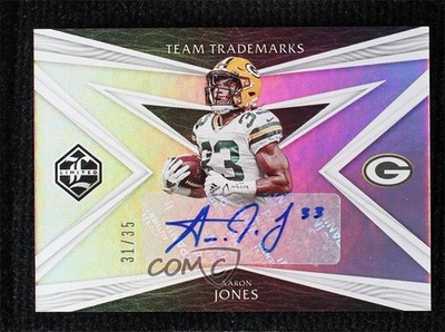 2020 Panini Limited Team Trademarks 31/35 Aaron Jones #TT-AJ Auto 4t6