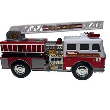 2011 Tonka 13" Plastic Fire Engine Truck w/Ladder Hasbro Lights and Sound Works
