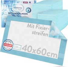 50 Pads Harmony Care - rutschfeste Inkontinenz Bettunterlage saugstark 40x60 cm