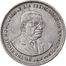 [#225705] Mauritius, Rupee, 1987, Copper-nickel, EF, KM:55