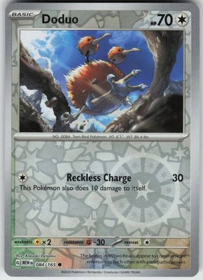 PO-03 Reverse Holo Doduo 084/165 Common SV: Scarlet & Violet 151