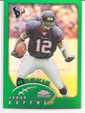 JABAR GAFFNEY ROOKIE REFRACTOR 2002 TOPPS CHROME 215 HOUSTON TEXANS FL GATORS
