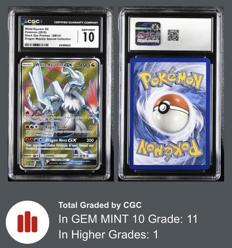 White Kyurem-GX graded CGC 10 for sale on eBay