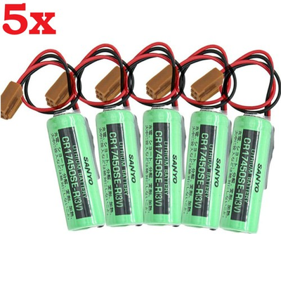 #ad 5X 3V 2500mAh CR17450SE R PLC Battery For FANUC A98L 0031 0012 CNC System Plug $36.57
