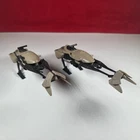 2 Vintage 1983 Kenner Star Wars ROTJ Speeder Bikes (Missing Flaps & 3/4 Handles)