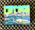 CHICAGO GRANT PARK LAKE MICHIGAN FIELD MUSEUM PHOTO MAGNET 2 1/4" X 1 3/4" NOS — photo 1