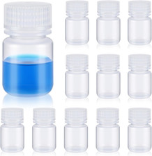 12 Pcs 1 Oz 30 Ml Polypropylene Reagent Bottle Plastic Sample Bottles with Screw