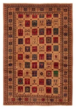 Vintage Oriental Hand-Knotted Carpet 6'7" x 9'7" Traditional Wool Area Rug