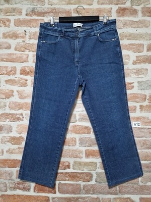 CARLA FERRONI JEANS COMFORT DENIM BEQUEM DAMEN GR. 50 BLAU NEUWERTIG