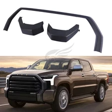 Front Bumper Grill Matte Black Trim Molding Surround For 2022-2024 Toyota Tundra