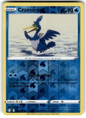 Cramorant 028/072 Shining Fates Uncommon Reverse Holo Pokemon TCG LP