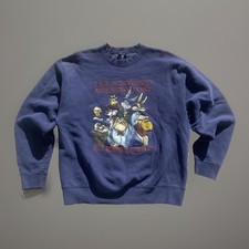 Vintage Looney Tunes Crewneck Sweatshirt 90 s Cartoon Bugs Bunny Taz Tweety Rare