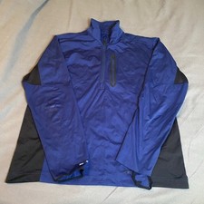 Ariat Tek Jacket Mens L Gray Tek Cold Series 1/4 Zip Pullover Fleece Has Flaw 