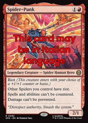 MTG SPIDER-PUNK EXC - SPIDER-PUNK 92 - SPM - MAGIC