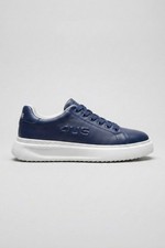 4US Herren Sneaker aus Glattleder mit Schnürung von Paciotti - BLUBIA (Blue/Weiß)
