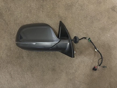 2010-2015 AUDI Q7 PASSENGER RIGHT DOOR MIRROR SIDE Mirror W/ BLIND SPOT OEM GREY