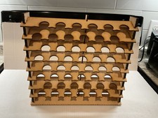 Small MDF Paint Rack / Holder Holds Up to 48 17ml Bottles of Paint Wall Mounted