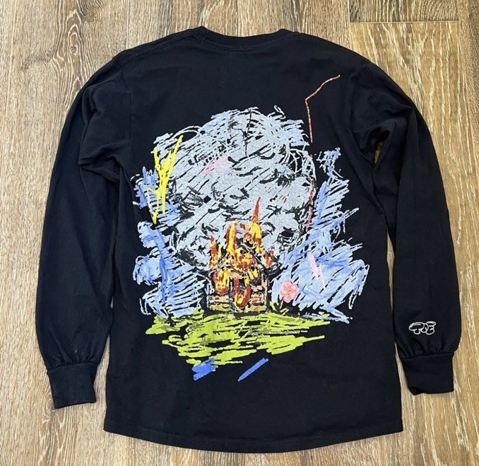 Isaiah Rashad Mens Size M Black TDE Lil Sunny Vacation Tour Concert Long Sleeve