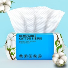 Disposable Face Towel 100 Count, Soft Cotton Clean Skin Face Towels, Dry Wipe...