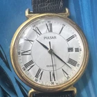 PULSAR by Seiko Vintage gold tone lady's wristwatch Calendar 25 Mm