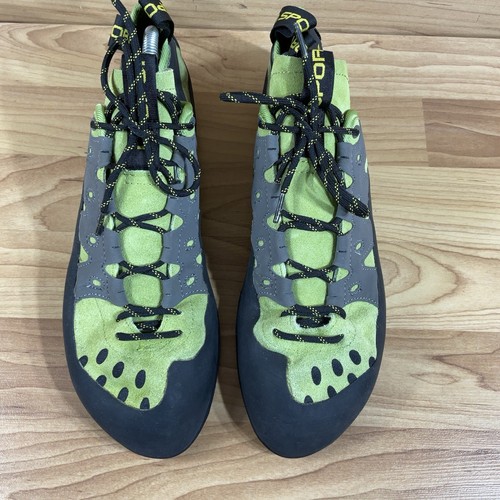 La Sportiva Tarantulace Herren Kletterschuhe Größe 13 Kiwigrün Grau Schwarz - Bild 4 von 12