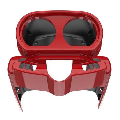 Advanblack Billiard Red Gauge Cluster Cover Fits 15+ Harley Road Glide - Picture 5 of 11