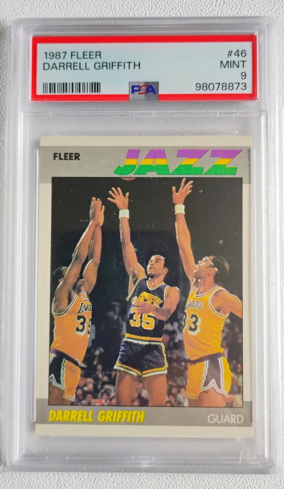 1987-88 Fleer Basketballs PSA 9 MINT  DARRELL GRIFFITH  #46