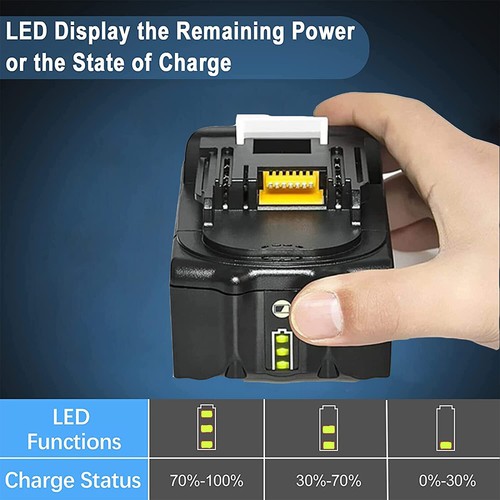 For Makita 18V 6.0Ah 8.0Ah BL1860B LXT Li-Ion Battery / Charger BL1830B BL1840B - Picture 4 of 27