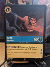 Disney Lorcana Scar - Mastermind 158/204 Rare NM TCG