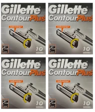 Gillette Contour Plus Razor Blades, 40 Cartridges - FITS ALL ATRA RAZORS